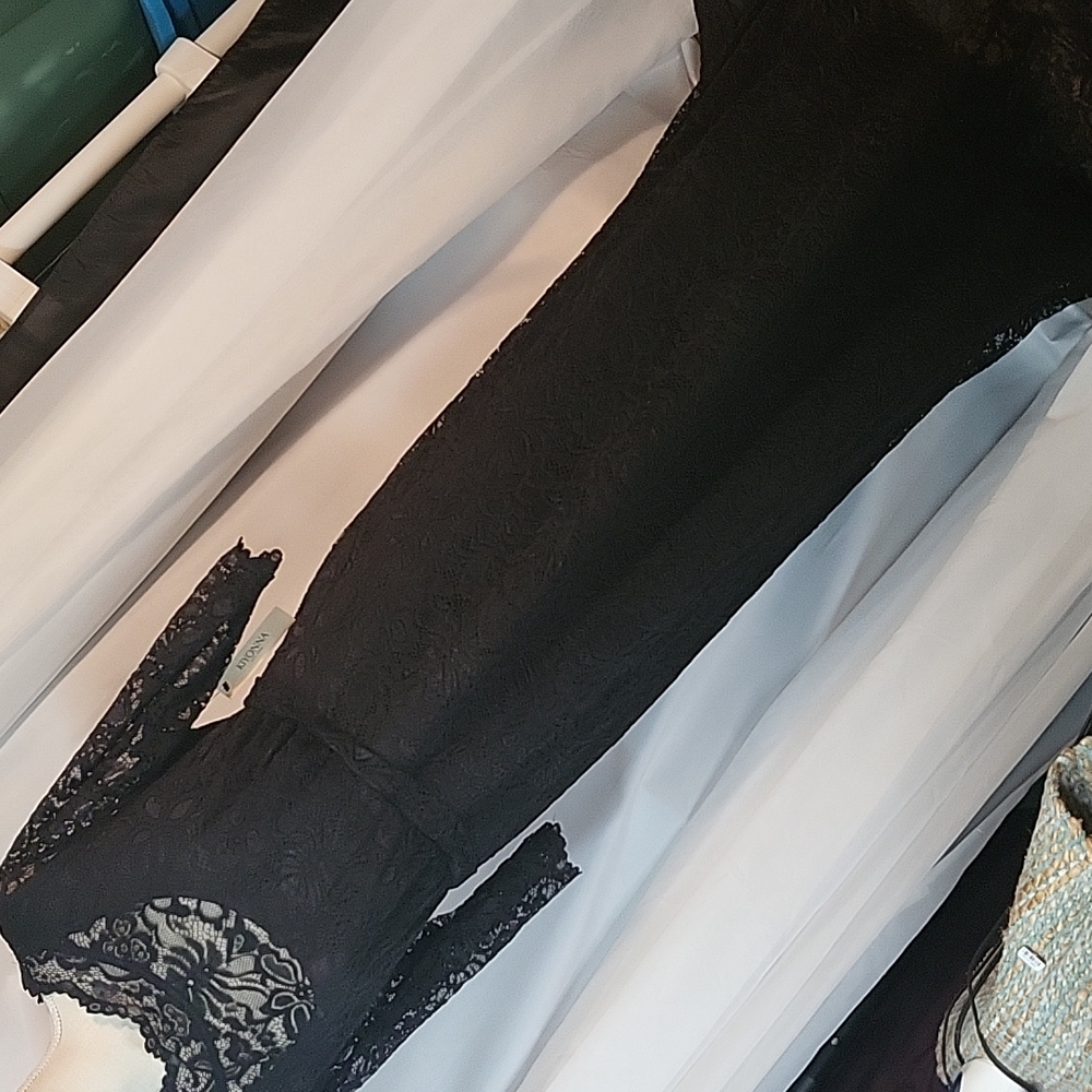 New Black Lace Gown Plus Size